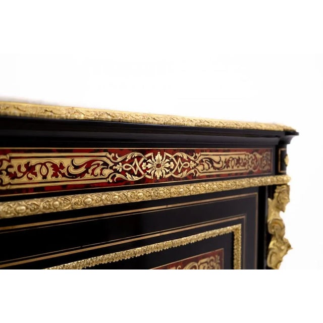 Antique Mid-19th Century Boulle Chest of Drawers, France For Sale - Image 12 of 17