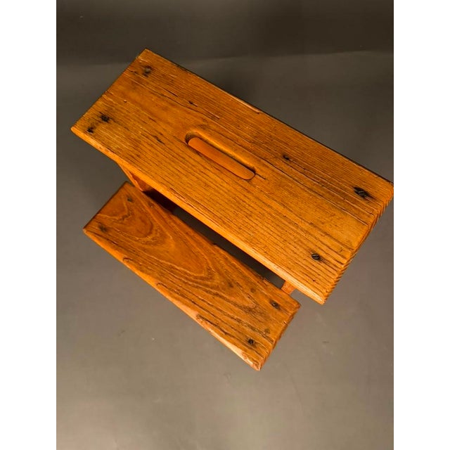 American American Country Bed Steps in Ash Wood, Circa 1890 For Sale - Image 3 of 11