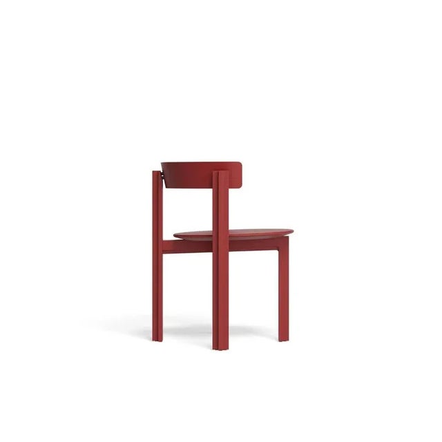 Bodil kjaers red painted beech principal chair all wood for karakter characterised by a simple and honest use of form and...
