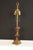 1930s Empire Turned Inlay Rosewood Lamp For Sale - Image 4 of 11