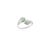 Metal 18k Authentic Heart Cut Emerald Wrap Around Finger Ring Size 5.5 For Sale - Image 7 of 12