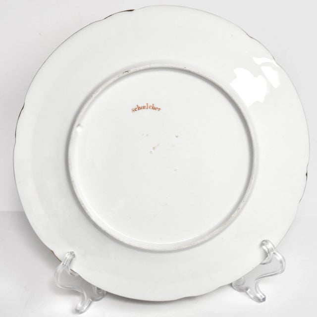 Ceramic Early 19th Century Schoelcher French Hand-Painted Ornithology Paris Porcelain Cabinet Plate For Sale - Image 7 of 8