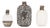 Collection of Three American Art Nouveau Silver and Cut Crystal Flasks For Sale