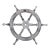 Vintage Nautical Handcrafted White Wooden Ship Wheel With Aluminium Handle For Sale