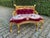 Late20C French Artisan Louis XVI Style Gold Red Beech Settee For Sale - Image 6 of 14
