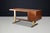 Italian Walnut Desk with Brass Base, Italy, 1950s For Sale - Image 6 of 18