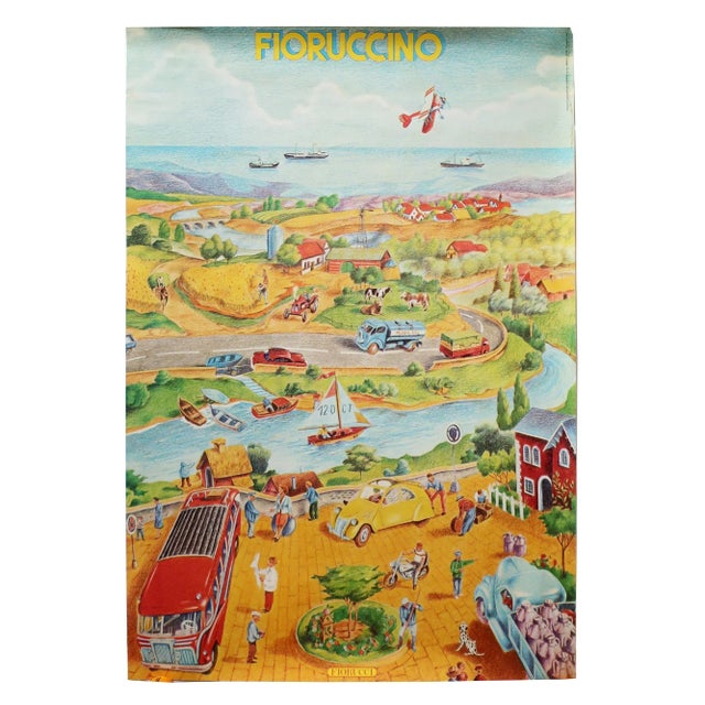 Vintage Fiorucci “Fioruccino” Illustrated Poster 1979 For Sale - Image 10 of 10