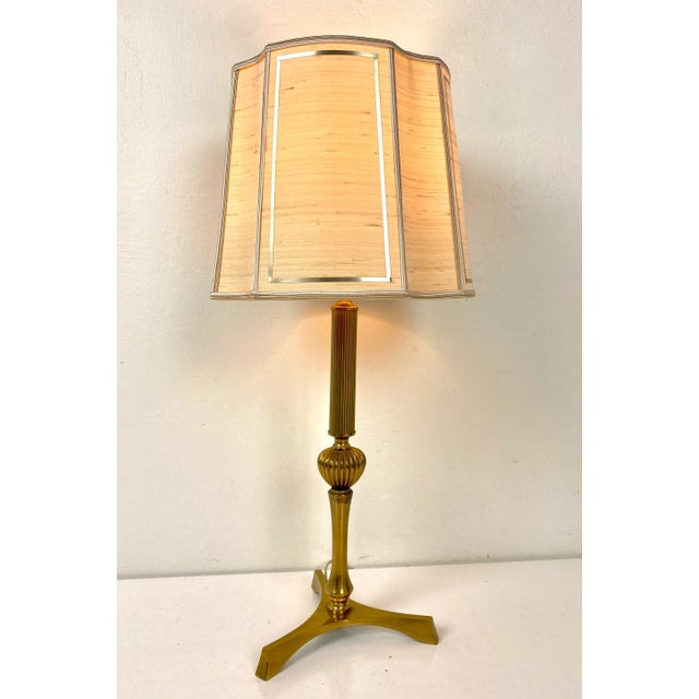 1950s French Brass Tripod Table Lamp, 1950s For Sale - Image 5 of 11