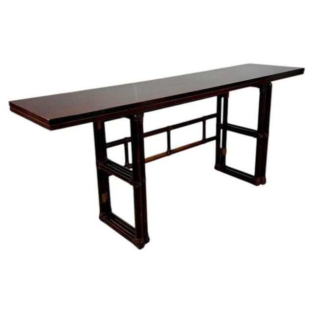 Bamboo Console Table by Lyda Levi for McGuire Production, 1970s For Sale - Image 14 of 14
