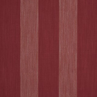 Schumacher Universal Stripe Fabric In Ruby For Sale