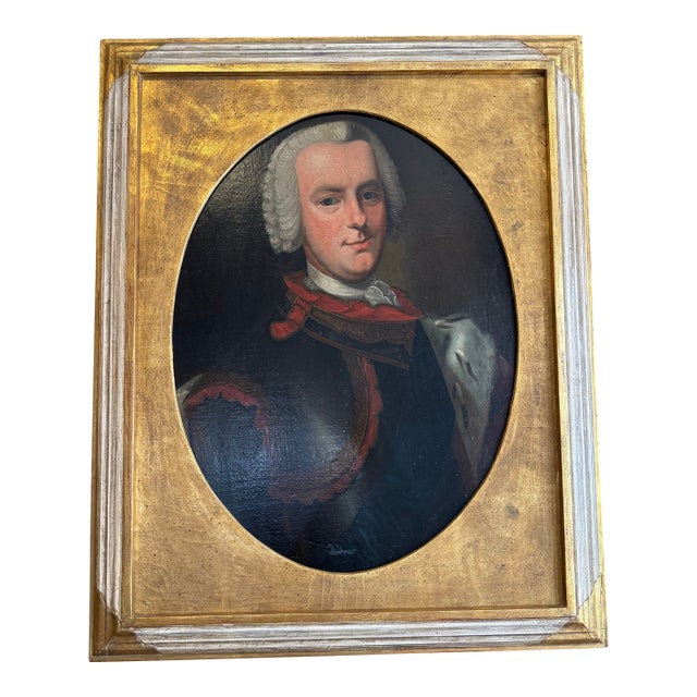 Antique Portrait Painting of King George I For Sale