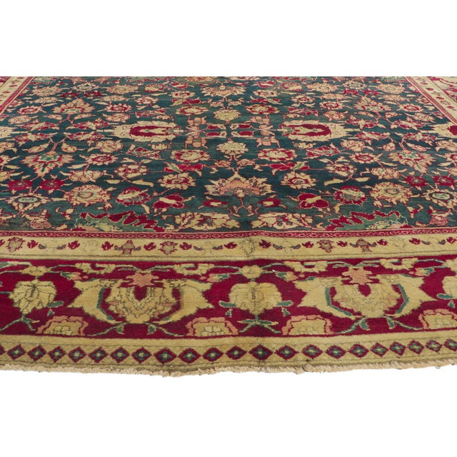 Early 20th Century Antique Indian Agra Rug, 08’10 X 14’08 For Sale - Image 5 of 12