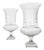 Large Antique French Belle Epoque Glass Crater Amphora Vases in the style of Baccarat, 1900s, Set of 2 For Sale