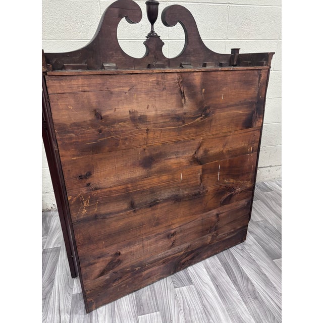 Antique Empire Flame Mahogany Secretary Desk and Bookcase For Sale - Image 18 of 18