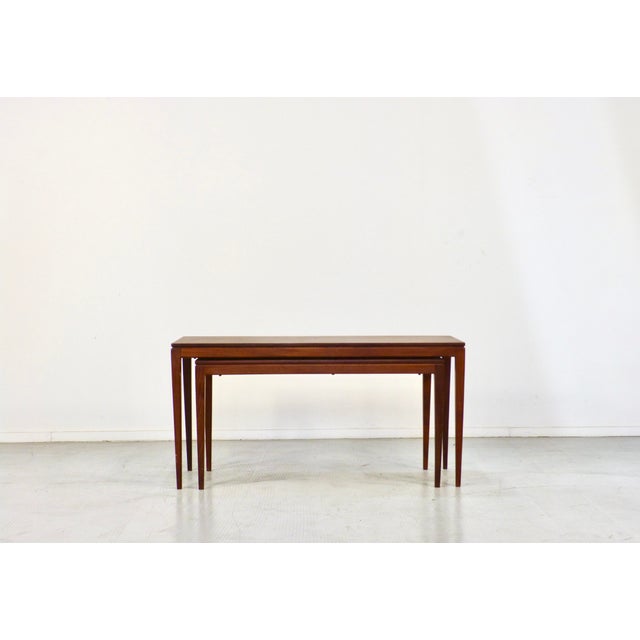 Mid-Century Modern Mid-Century Modern Teak Nesting Tables, 1960s, Set of 2 For Sale - Image 3 of 8