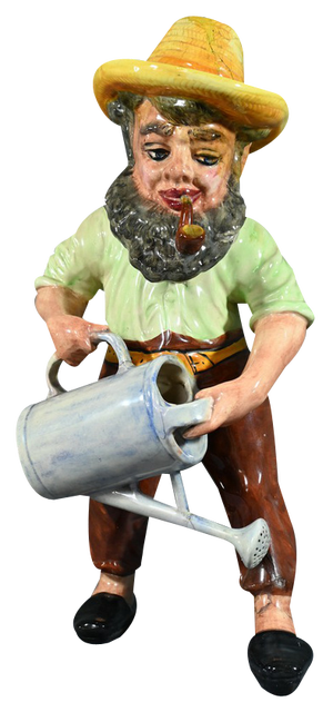 Vintage Polychrome Earthenware Gnome