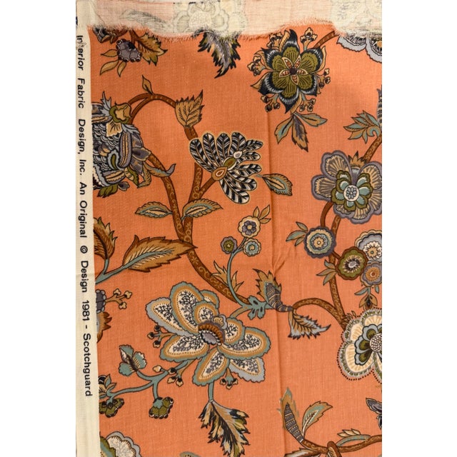 Jacobean 1981 "Raleigh" Jacobean Floral Fabric by Interior Fabric Design, 35"x51" For Sale - Image 3 of 5