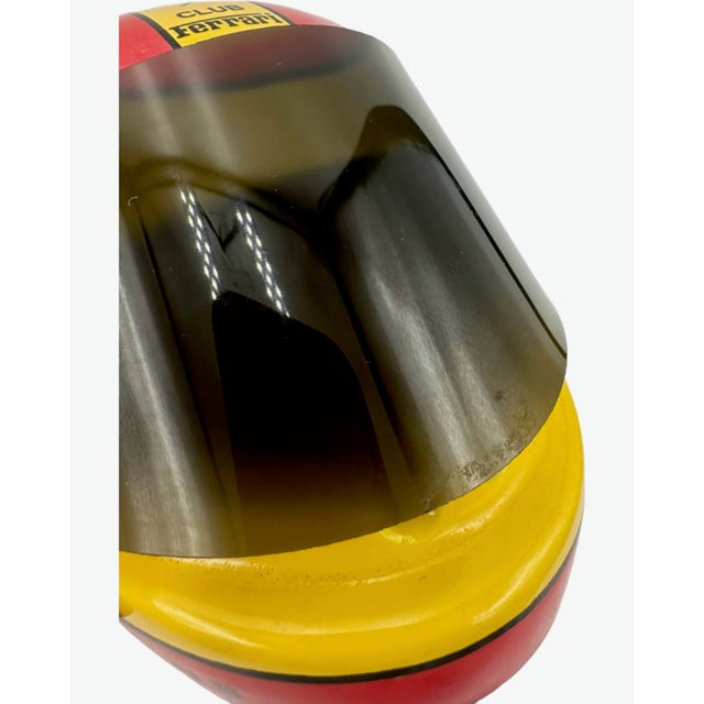 Vintage Club Ferrari Helmet Ashtray Ceramic Sports Car Racing For Sale - Image 10 of 12