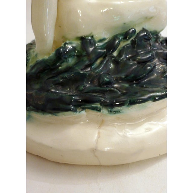 Mid-Century Nude Bather Sculpture in Ceramic For Sale - Image 6 of 13