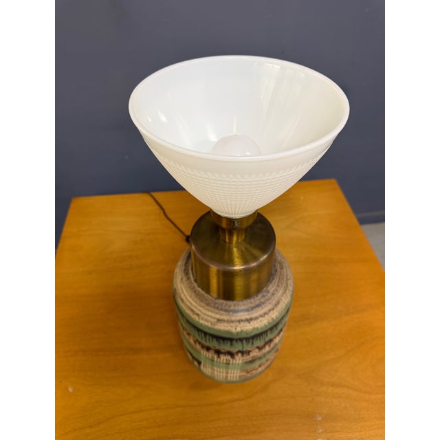 1950s Studio Pottery Table Lamp, Attributed to Marianna Von Allesch / Design Technics For Sale - Image 9 of 10