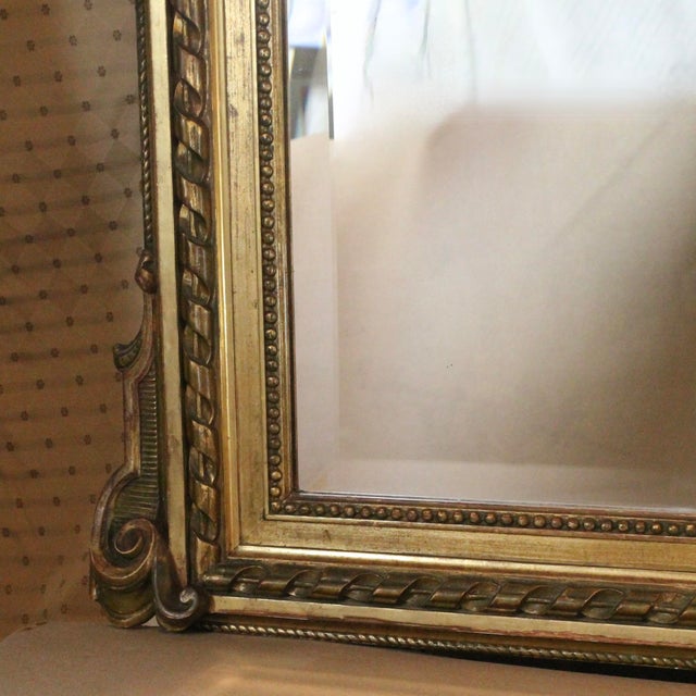 Large Louis XVI Style Giltwood Pier Mirror For Sale - Image 9 of 13