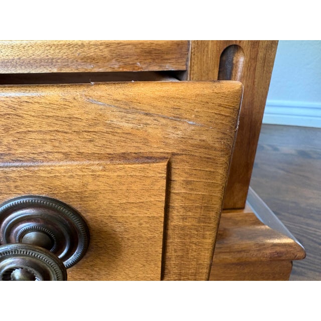 Vintage Cal Shops Solid Maple Coffee Table With Drawer & Lower Shelf For Sale - Image 11 of 12