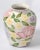 1960s Vintage 1960s Mediterranean Hand Painted Glazed Flower Vase Rose Motif For Sale - Image 5 of 12