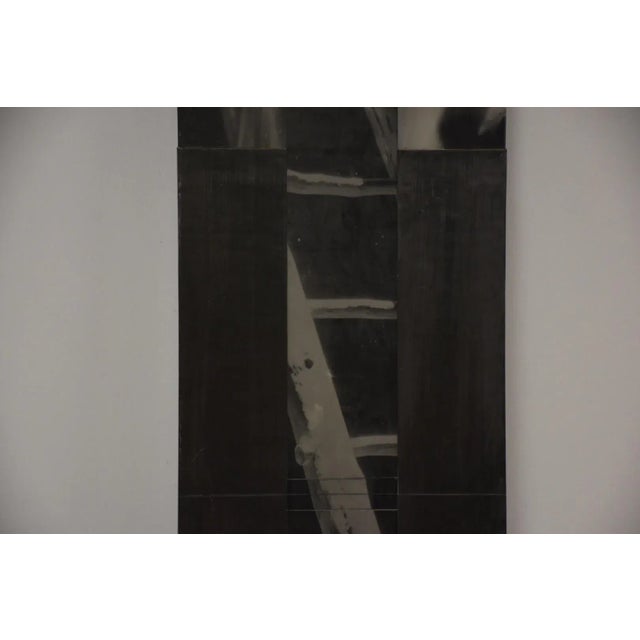 1990s Mixed Media Grey Modern Art For Sale - Image 4 of 11