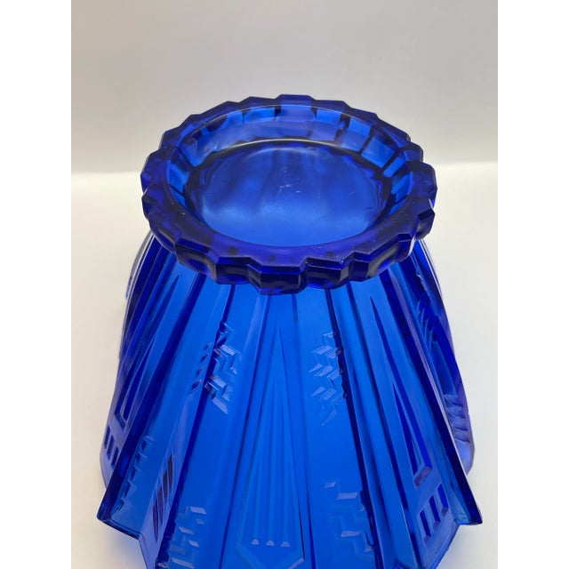 1930’s L. E. Smith Dark Blue Console Dish For Sale In Jacksonville, FL - Image 6 of 9