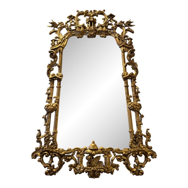 Vintage Antique Style Gilt Mirror For Sale