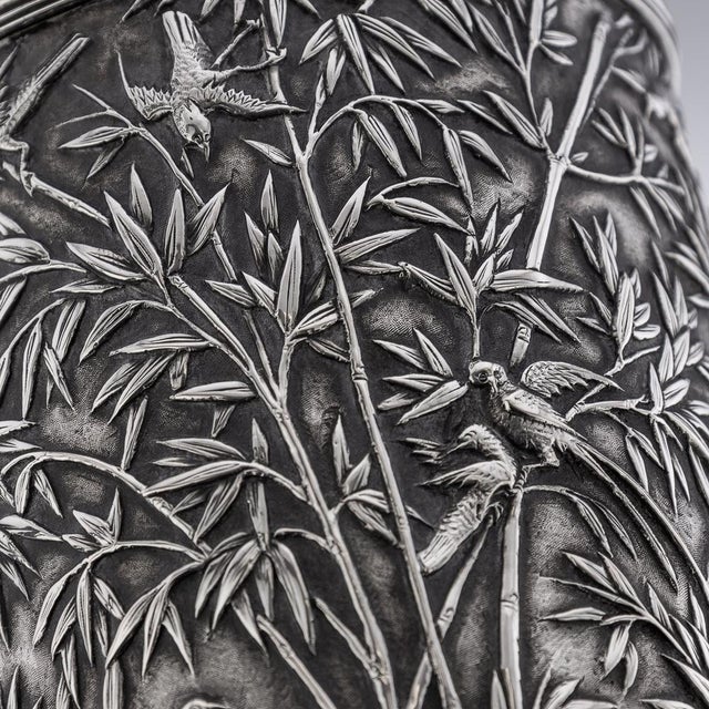 19th Century Chinese Export Silver Goblet from Lee Ching, 1870s For Sale - Image 10 of 18