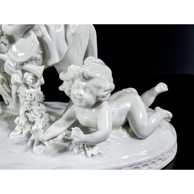 White Porcelain Procession of Putti Sculpture from Capodimonte For Sale - Image 8 of 18