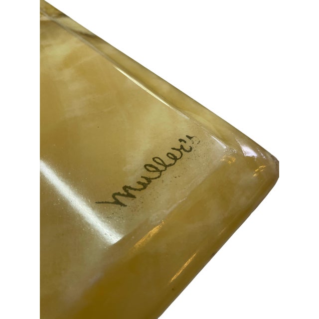 1960s Arturo Pani for Muller Black & Honey Onyx Coffee Table With Bronze Base, Mexico For Sale - Image 13 of 13