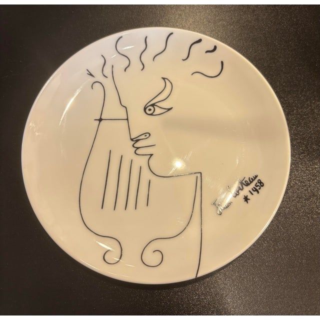 1960s Expressionism Jean Cocteau “Les Têtes” Limoges Plates - Set of 4 For Sale In Philadelphia - Image 6 of 7