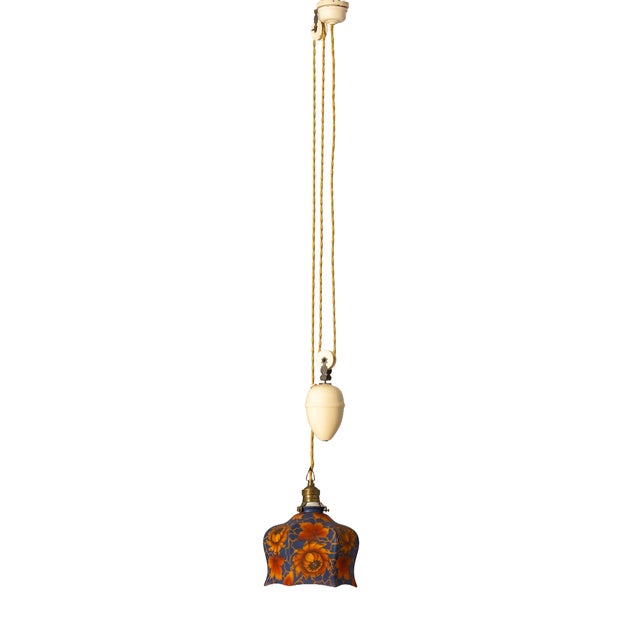 Pendant with Glass Lampshade, 1920s For Sale - Image 13 of 13