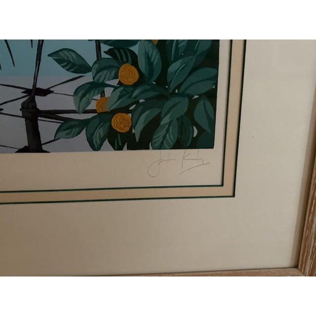 John Kiraly John Kiraly Signed Limited Edition Serigraph 63/300, Mediterranean Courtyard, Framed For Sale - Image 4 of 8