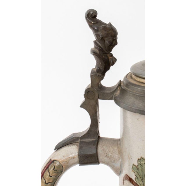 Early 20th Century German Bier Stein Mounted as a Lamp For Sale - Image 5 of 10