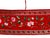 Brick Red Vintage Chinese Long Red Pink Flower Embroidery Fabric Art For Sale - Image 8 of 17