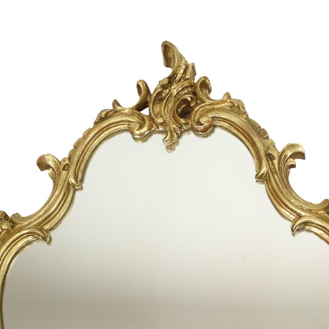 Gilt Rococo-Style Mirror with Console, France, 1950s, Set of 2 For Sale - Image 6 of 17