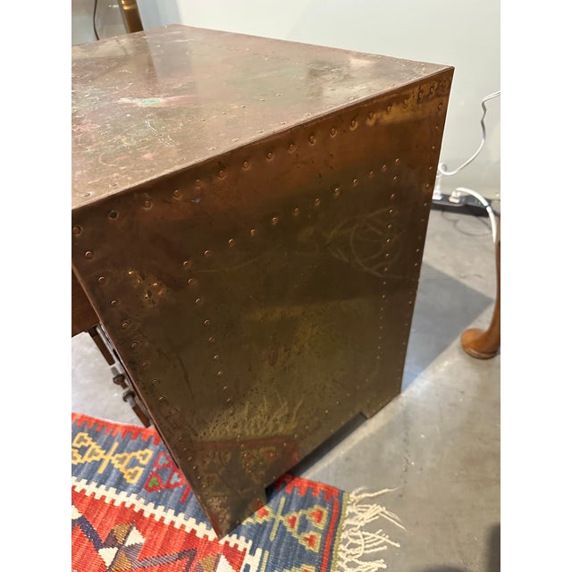 Spanish Sarreid Brass Nightstand/Side Table For Sale - Image 3 of 11