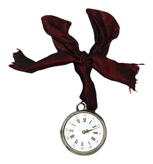 C. 1900 Sterling Pocket Watch Ornament