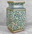 Late 20th Century Vintage 14" Chinese Porcelain & Enamel Green Floral Paneled Vase For Sale - Image 5 of 9