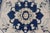 Navy Blue Oushak Vintage Rug With Traditional Medallion Design For Sale In Atlanta - Image 6 of 16