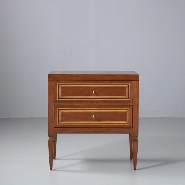 Traditional Modern History Milan Bedside Table - Fruitwood For Sale - Image 3 of 3