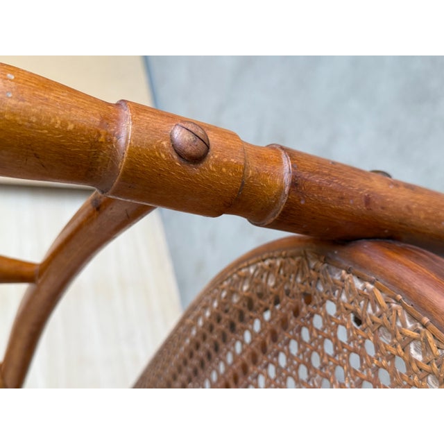 Brown 20th Century Bentwood Sofa in the Thonet Style, circa 1925, Caned Seat For Sale - Image 8 of 18