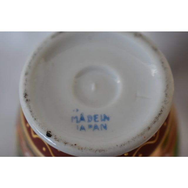 1980s Vintage Satsuma Vases - a Pair For Sale - Image 9 of 10