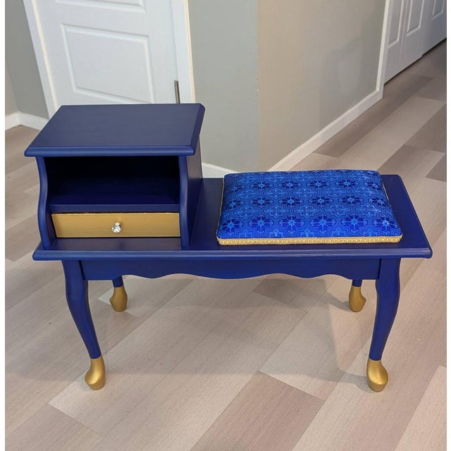 Add a pop of vibrant color and unique character to your home with this meticulously refinished and styled vintage...