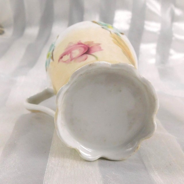 1920s Unmarked Floral Chocolate Pot Set With Six Cups For Sale - Image 11 of 13