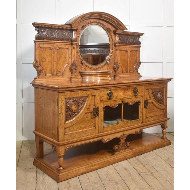 Carved Pollard Oak Sideboard For Sale - Image 10 of 18
