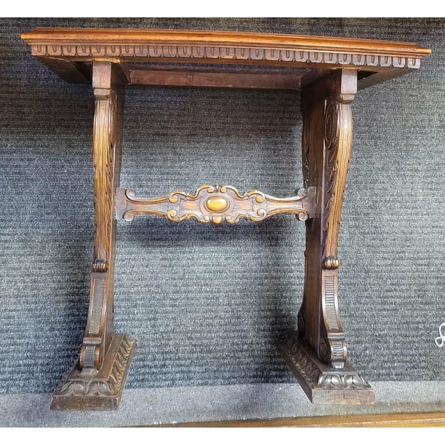 Late 19th Century Late 19th Century Italianate Walnut and Black Marble Side Table For Sale - Image 5 of 8